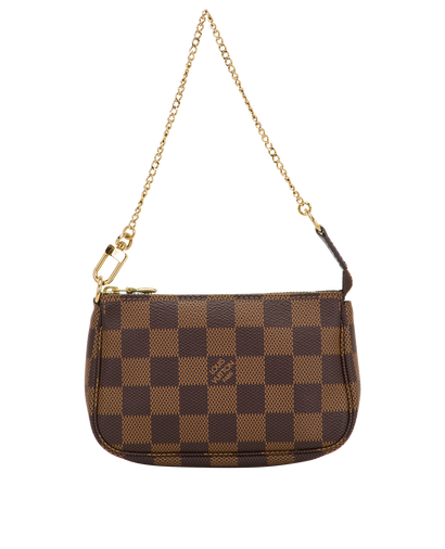 Mini Pochette Accessoires, &pound;495, Handbags, Brown, Canvas, Front view